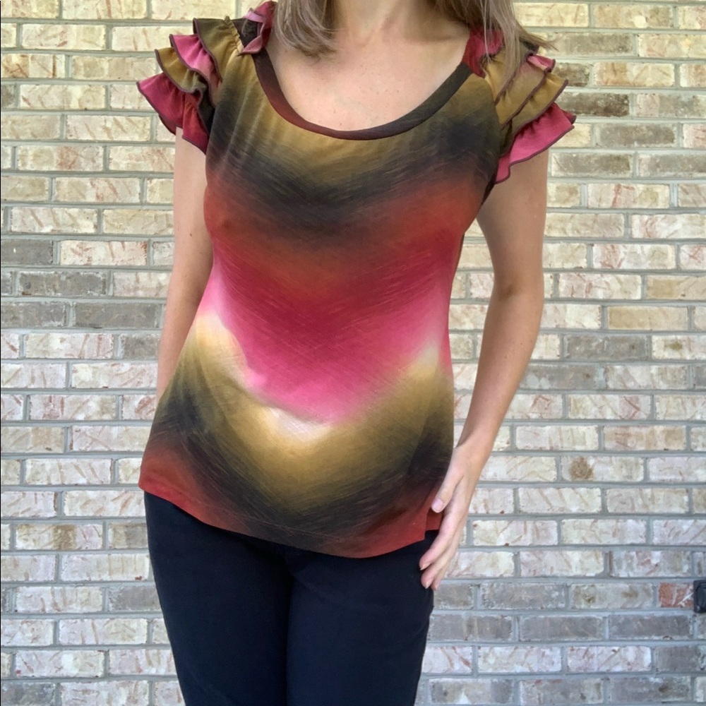 Mexican Peasant Sleeve Tie-dye Blouse